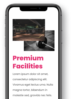 мобильный телефон с разделом сайта на экране